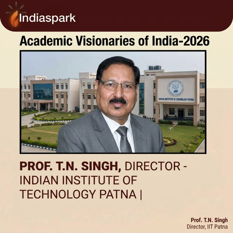 iitpatnacepqip's tweet photo. It is a moment of immense pride for the IIT Patna fraternity as IndiaSpark proudly honors our visionary academic leader and eminent scientist, Prof. T N Singh, Director of Indian Institute of Technology, Patna, with the prestigious recognition of “Face of India – 2026” under the Academic Visionaries of India Series – 2026.

This distinguished accolade is a testament to his exceptional leadership, unwavering commitment to academic excellence, pioneering research contributions, and transformative vision for higher education and innovation in India.

The entire Indian Institute of Technology, Patna community extends heartfelt congratulations and sincere appreciation to Prof. T N Singh on this remarkable achievement and wishes him continued success in shaping the future of education, research, and scientific advancement.