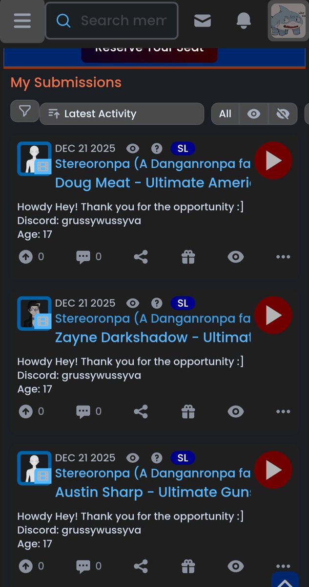 GrussyWussy's tweet photo. Ok, usually I dont speak on these types of things but CCC what even is the point of this update 😭😭 

Whether people get shortlisted or not is no one else's buisness and this feature will deter people from auditioning for roles. Not everything needs to be public 

Do better bro https://t.co/woRsifR4Sl