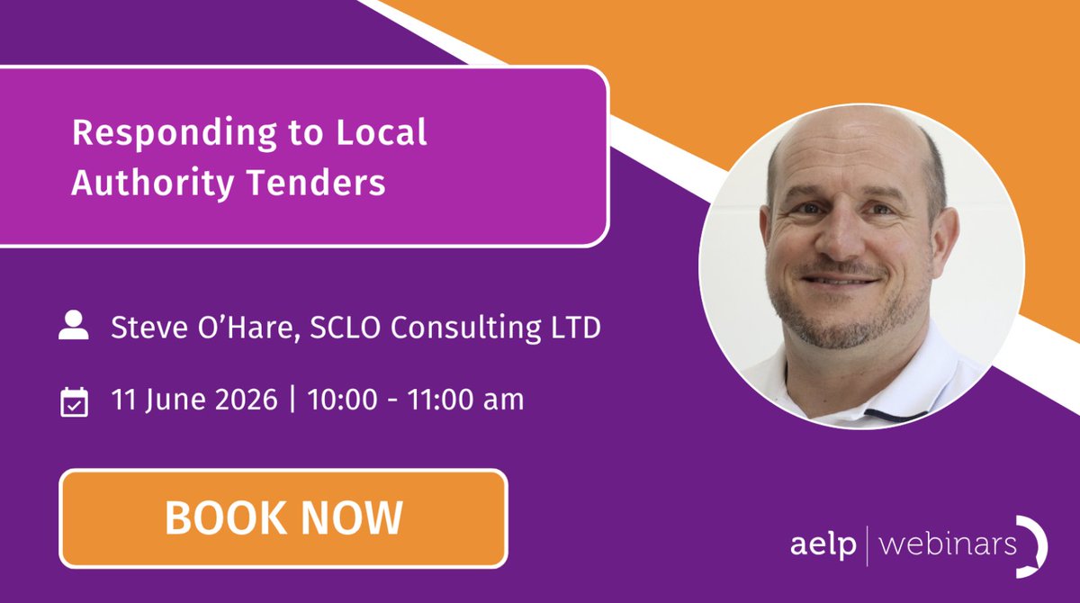 SCLOCon's tweet photo. 🎙️ WEBINAR - RESPONDING TO LOCAL AUTHORITY TENDERS
📅 THURS 11 JUNE
⏰ 10am-11am

Devolution in the skills market continues at pace!

If you want to secure more contracts and work with a wider range of customers, this webinar will be for you.

BOOK ON: https://t.co/fnyqloDsZ5 https://t.co/rvcP2V8mNm