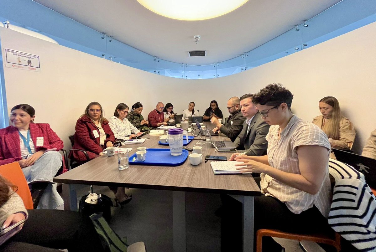 MisionONUCol's tweet photo. Para prevenir y mitigar riesgos en Bogotá, asistimos a plenaria de #CIPRAT convocada por @MinInterior con entidades locales y nacionales en el marco de Estrategia de Mujer y Género para Lideresas y Líderes con orientación diversa en respuesta a Alertas Tempranas de @DefensoriaCol https://t.co/lQTlgQq74m