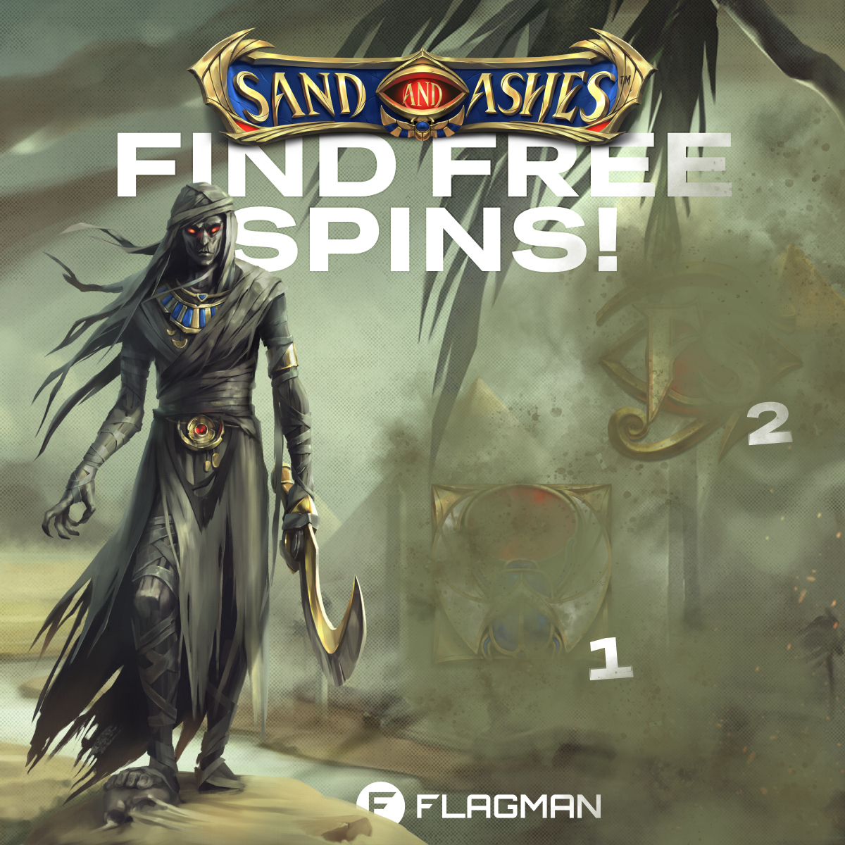 flagman_en's tweet photo. Ashes rise. Fortune follows the fearless 🌪️⚔️

The desert storm is hiding #FreeSpins… but where?
Is the sign buried at 1️⃣ or 2️⃣? 👁️

Enter the storm and conquer the new Sand and Ashes from Hacksaw Gaming 🔥

Try Now 🔗 https://t.co/z6bClYCNhF https://t.co/EY2fCPo7DB