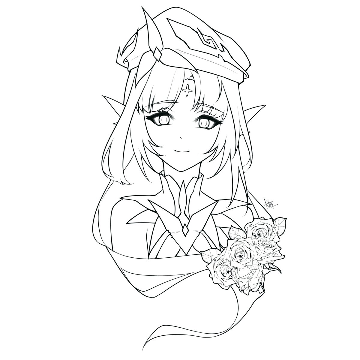 Nekogitsune__'s tweet photo. Nicole WIP #nicole #genshinimpact https://t.co/XSFqmslrfB