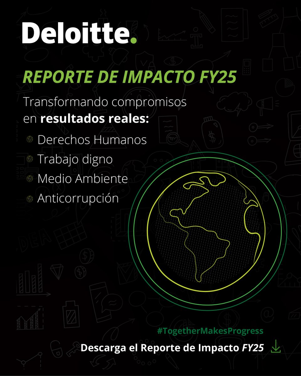 DeloitteARG's tweet photo. 🟢 En Deloitte reafirmamos que el progreso se construye en acciones.
📝 Nuestro Reporte de Impacto FY25 refleja cómo avanzamos en los 10 Principios del Pacto Global.
Conocé más 👉 https://t.co/Uz4BdvGuuQ
#TogetherMakesProgress #DeloitteArgentina https://t.co/ImkGDSnteB