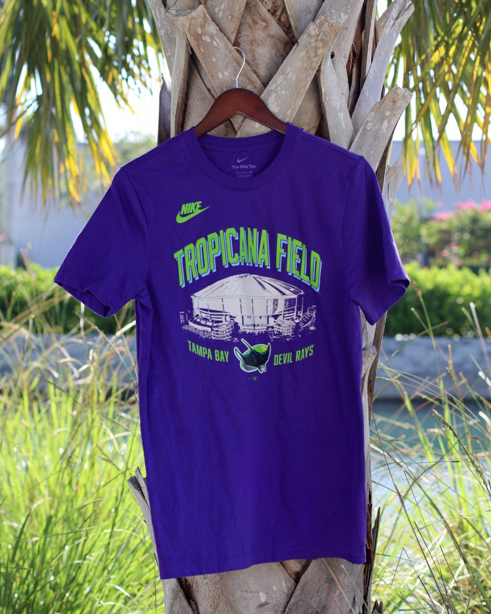 TheBayRepublic's tweet photo. New Tropicana Field x Devil Rays tee from @nike 🔥
Available online & in-store!
#FlashbackFriday #RaysBaseball #TropicanaField https://t.co/jMBrR4ge2O