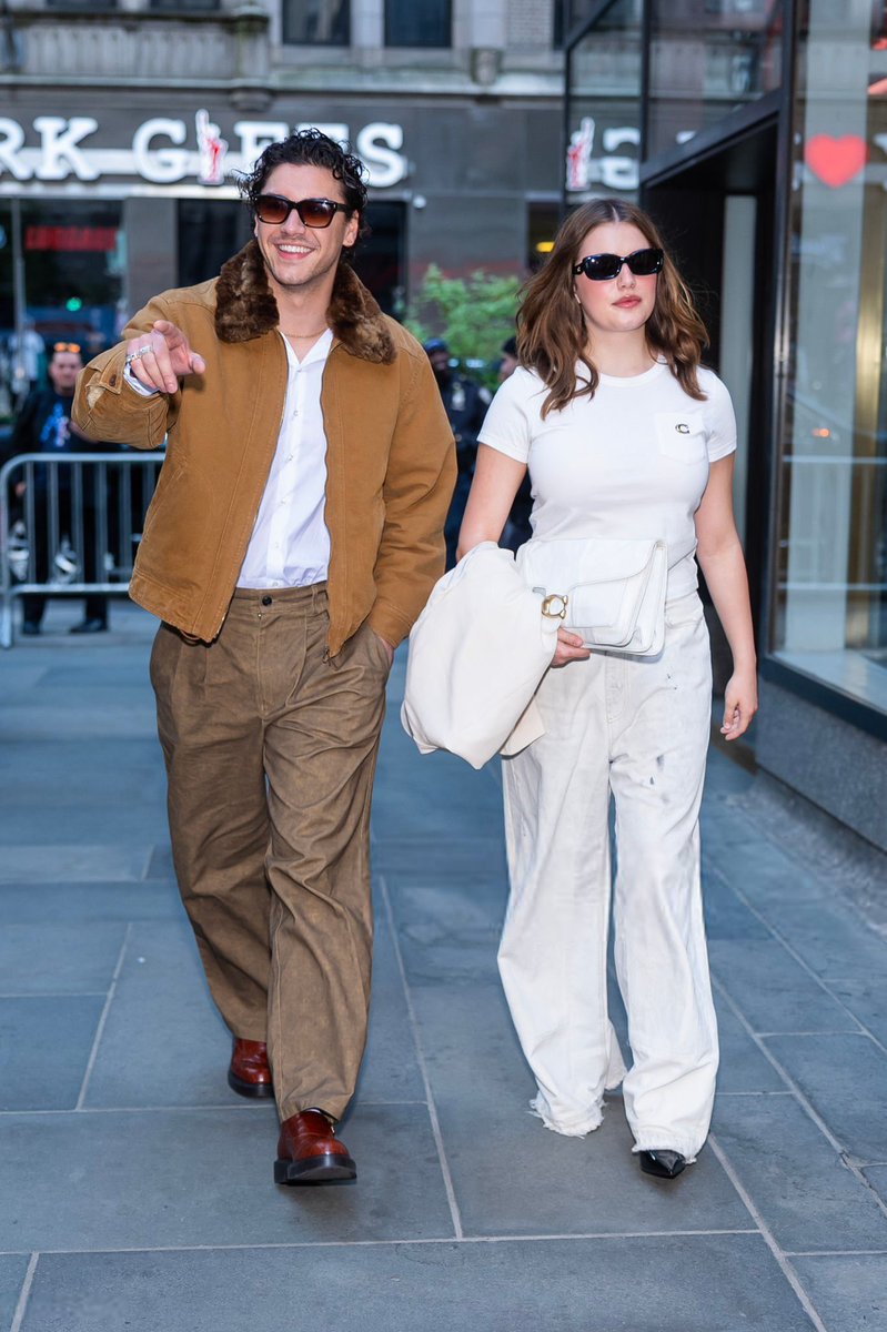 More of Ella Bright with Belmont Cameli arriving at the NBC Studios in New York City today.