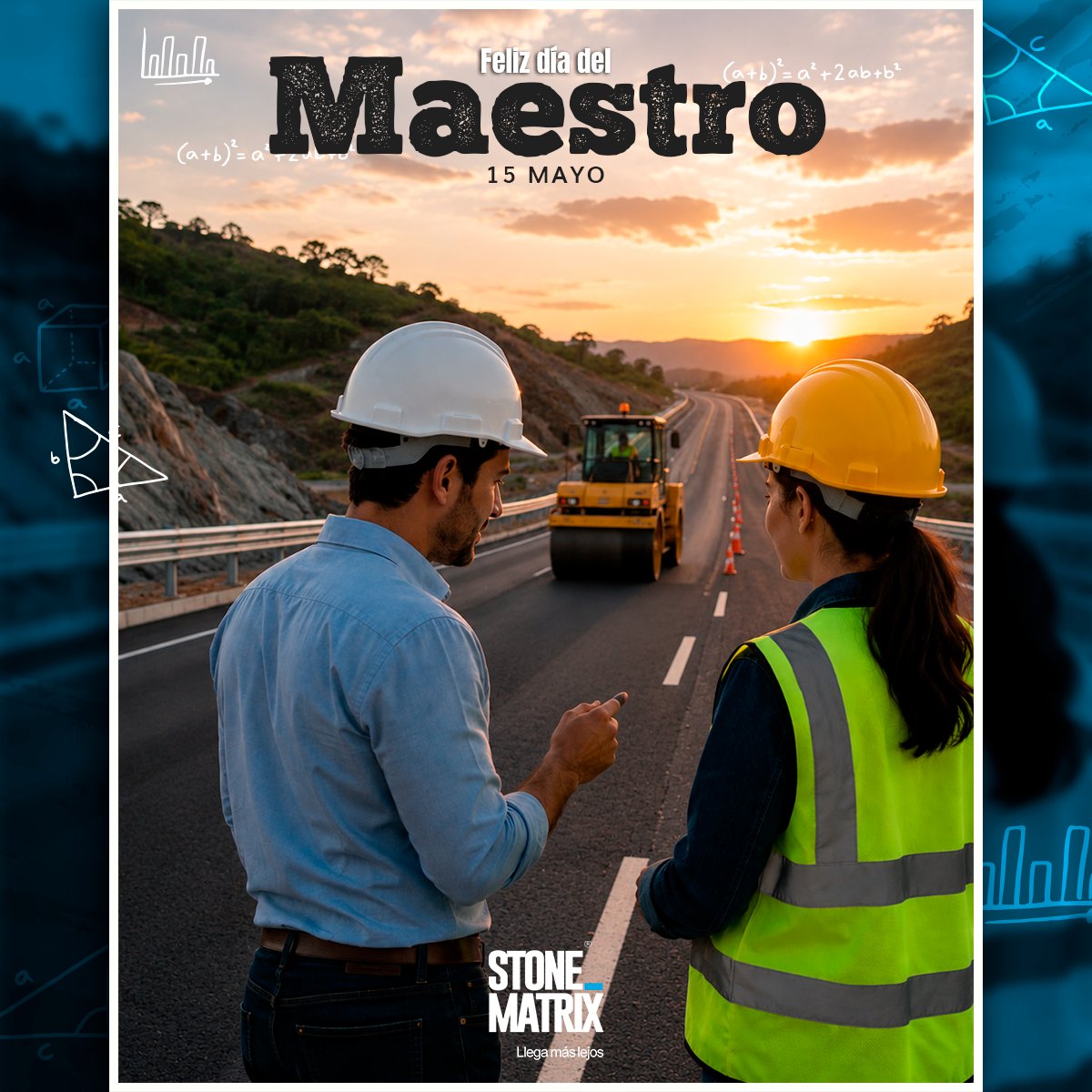 StoneMatrixMx's tweet photo. 👷Gracias a cada maestro que deja huella con su enseñanza, inspira con el ejemplo y transforma vidas con su dedicación. Porque toda gran obra comienza con alguien que decidió enseñar. 👷🚜
#StoneMatrix #LlegaMasLejos #DíaDelMaestro #IngenieríaCivil #ConstruyendoElFuturo https://t.co/O0naE2TuAh