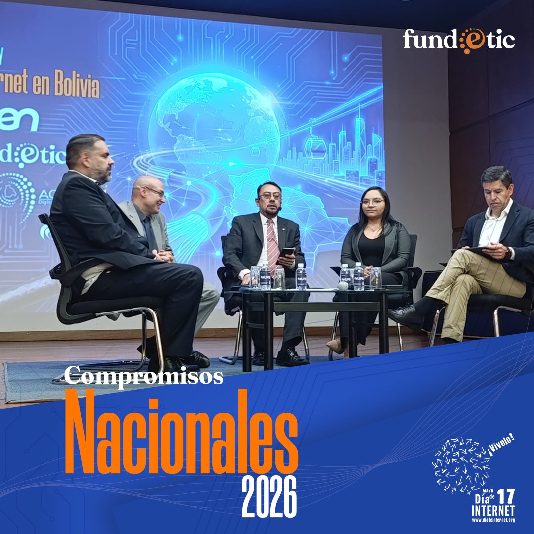 fundeticorg's tweet photo. Presentamos los 5 compromisos nacionales asumidos por FUNDETIC y aliados: Huella Digital Cero, Bolivia Accesible, Ciberseguridad, IA Ética y Autonomía Tecnológica. 
Este es solo el comienzo. 
https://t.co/CNOjWNbyHX

#SostenibilidadDigital #FUNDETIC https://t.co/X0TwINhNof