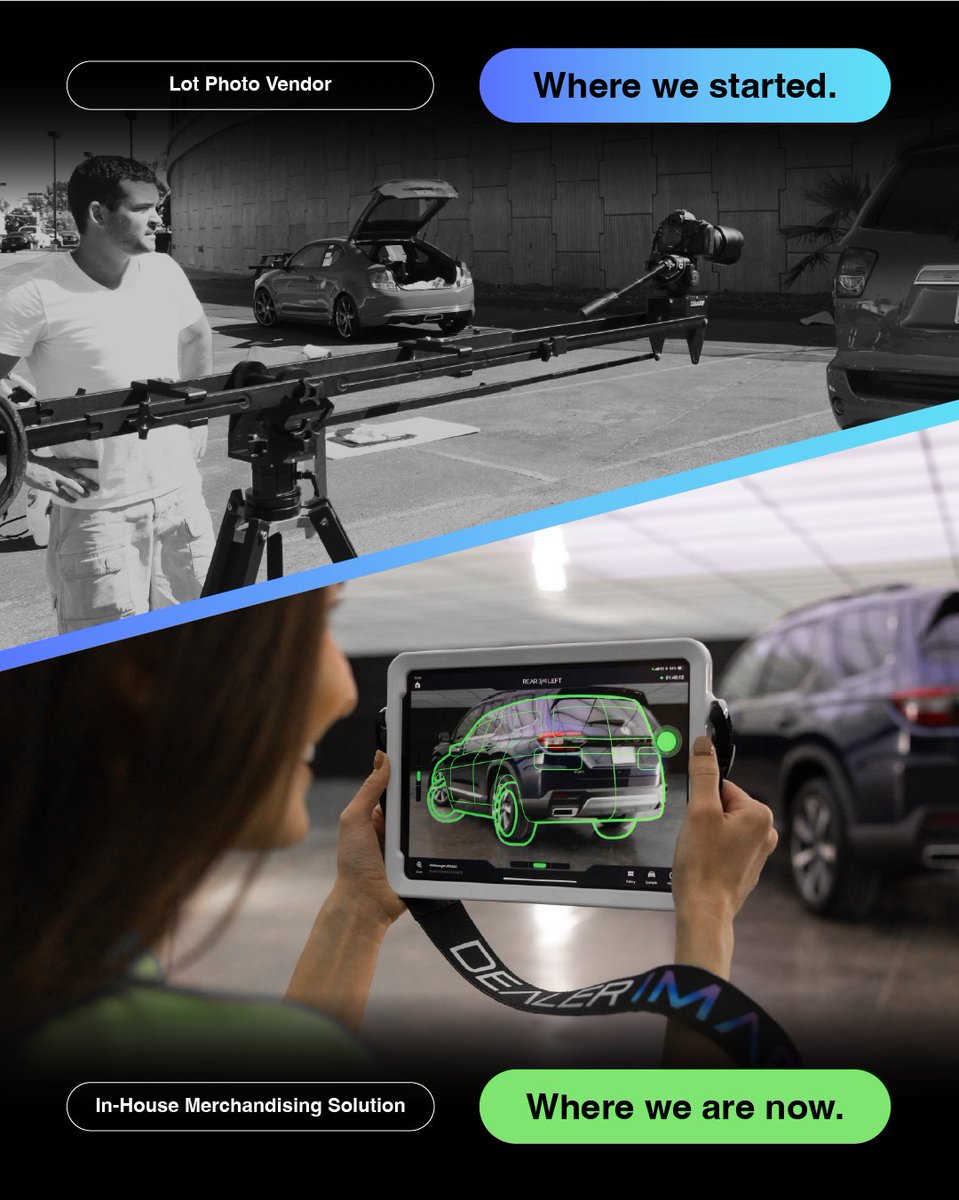 DealerImagePro's tweet photo. Dealer Image Pro started in 2012 on dealership lots, working firsthand with the challenges stores faced every day: inconsistent photos, slow time-to-market, and no scalable way to manage merchandising in-house.

That experience shaped what DIP is today — a complete dealership merchandising platform built to help dealers move faster, improve consistency, and take control of their inventory process. From using our Photo Assistant™ to capture photos, videos, 360s, and generate window stickers, every feature is designed to streamline workflows and get inventory online faster.

What began as a lot photo service has grown into a 5-Star rated automotive SaaS company serving dealerships worldwide, but the mission remains the same: simplify merchandising, create consistency, and help dealerships operate more efficiently.

#DealerImagePro #AutomotiveMerchandising #TimeToLine #DealershipMarketing #AutoRetail #InventoryManagement