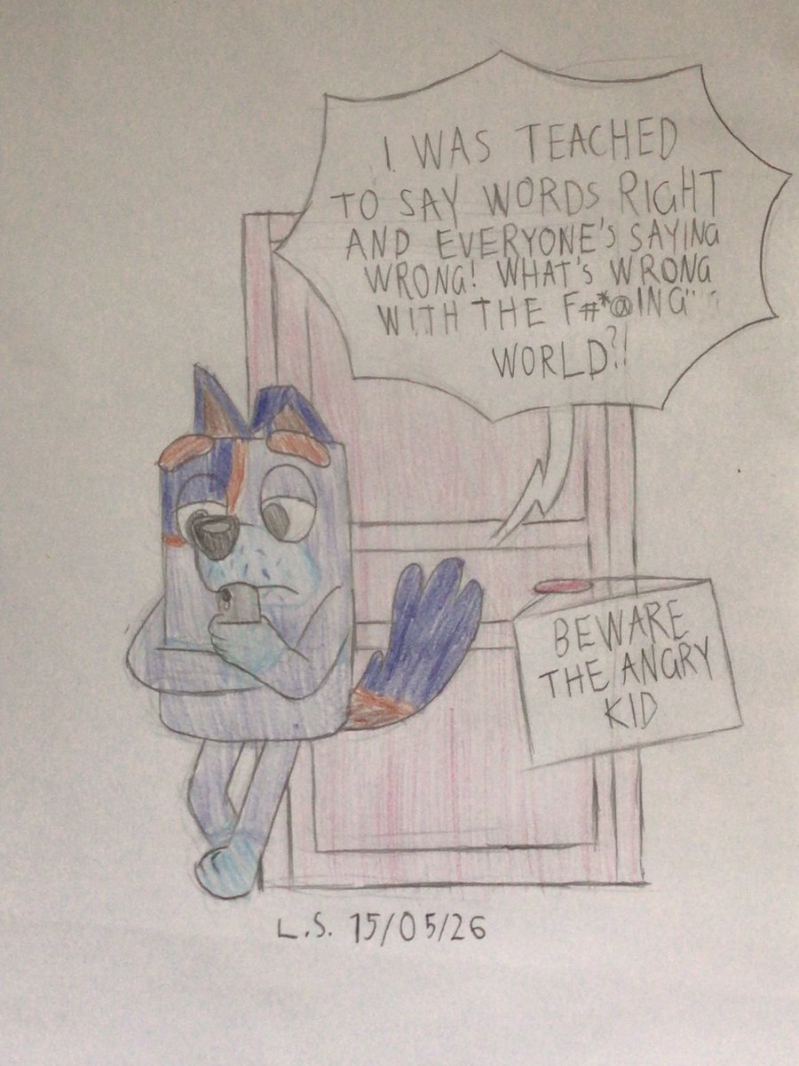 SiitonenLasse1's tweet photo. No more damning.
#Bluey #BlueyFanart #Fanart #DamningMuffin #LudoTV #BBC #LudoStudio #disney #disneyjunior #ABCKids #BBCStudios #disneyplus #TraditionalArt #TraditionalWork https://t.co/GWlKrlhUG5