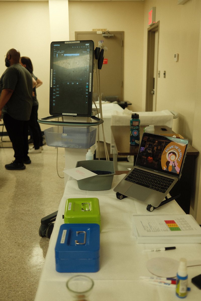 JessieChenScans's tweet photo. Had so much fun designing “Escape the Ultrasound Office” for our residents during conference! My first SonoCup with @BrookdaleSono and can’t wait for the next 🫶🏼

#POCUS #medicaleducation #gamification #escaperoom https://t.co/9Nr4KYiiA6