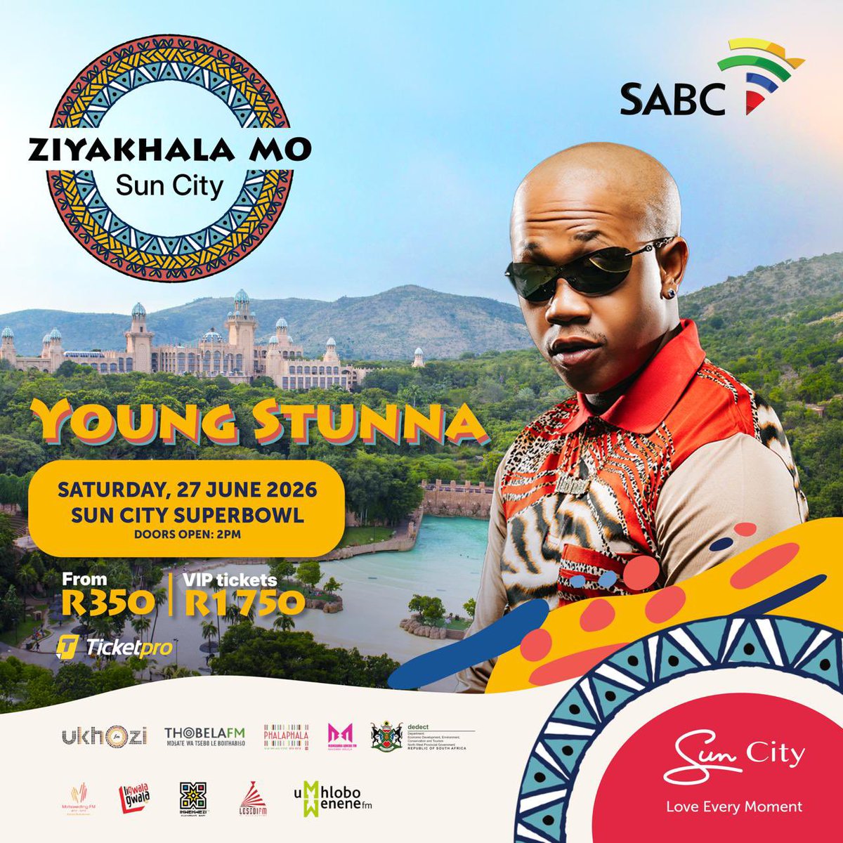 EazyDes's tweet photo. Out and about 27 June Sun City will be the place. A great lineup of entertainment for the day Ziyakhala Mo Sun City
#ZiyakhalaMoSunCity26

🔗 🔗 
https://t.co/v4S1lIxX1m https://t.co/4LqdTgkcJW