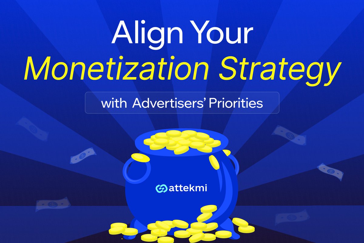 attekmi's tweet photo. Struggling to monetize your ad inventory? Here is what advertisers value in 2026:

- Transparency
- High-quality inventory
- Signal quality
- Viewability

Launching your own monetization solution can help you achieve even greater results. Contact #Attekmi: https://t.co/VxTuM75TzB https://t.co/4EH2uDJYJe