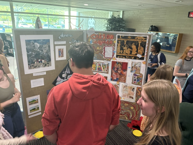 MSHSPRIDE's tweet photo. AP Art students showcased their individual pieces of art as a final celebration of their year long work! 
These talented students have much to be proud of! 
Thank you Mrs. Drelles for making this opportunity possible! ⚓️⚓️ https://t.co/2AwfC3bBah
