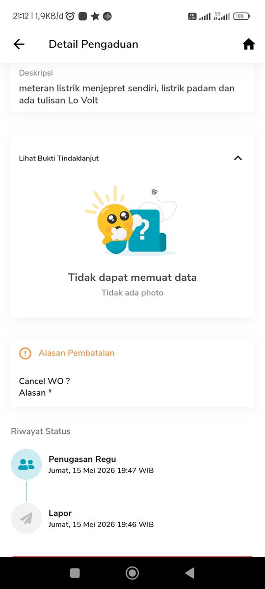 mswldr_'s tweet photo. @pln_123 min ini serius aduan pelanggan ga diproses? https://t.co/bxieeCNIhs