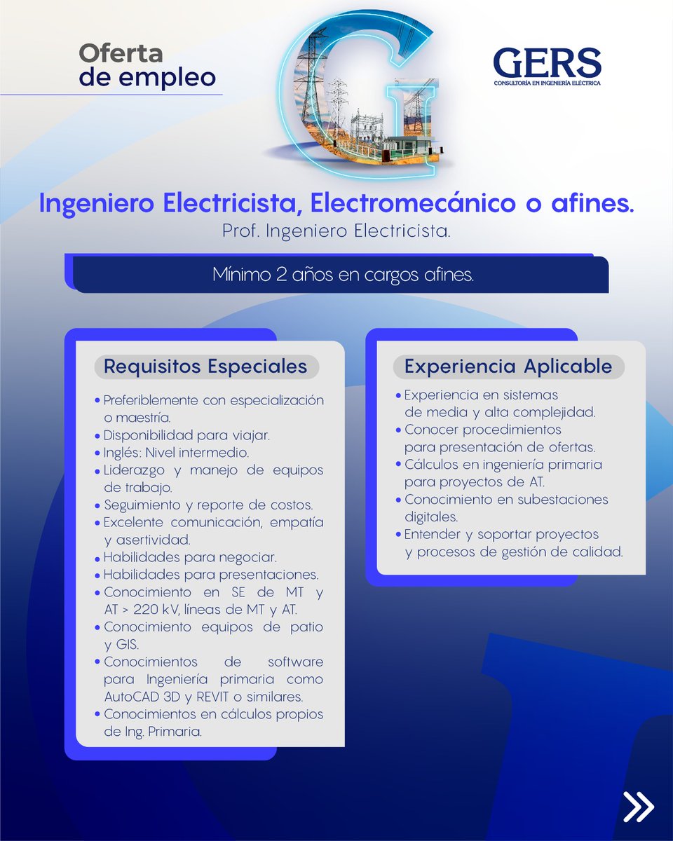 gers_sa's tweet photo. ¡Estamos buscando un ingeniero de proyectos con mínimo 2 años de experiencia! 👷🏻#TrabajoSíHay

Postula tu hoja de vida y participa en la convocatoria
Correo: gestion.humana@gers.com
Asunto: Vacante Diseños Ingeniería Primaria

#GERSTuAliado #GersCol #Trabajo #Vacante https://t.co/UGRk1LiysP