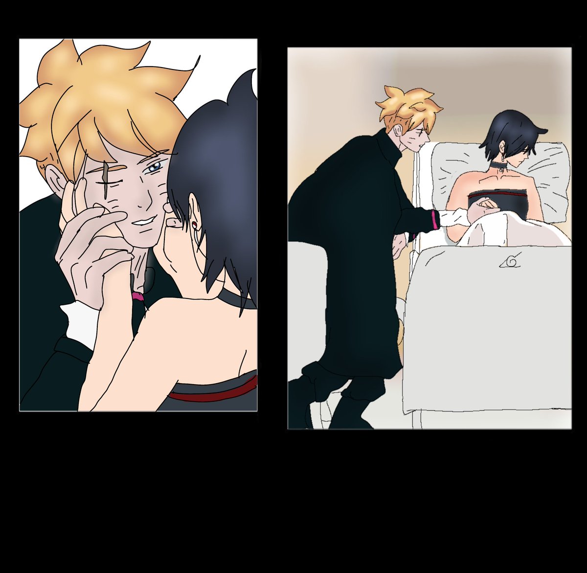 Inkssjo's tweet photo. 🔩 :Sarada... don't be ashamed of what you can't see in me... we knew this would happen...

🔩:I heard you... I'll find a way for you to see me again... I promise... https://t.co/y6NKS9zIBO