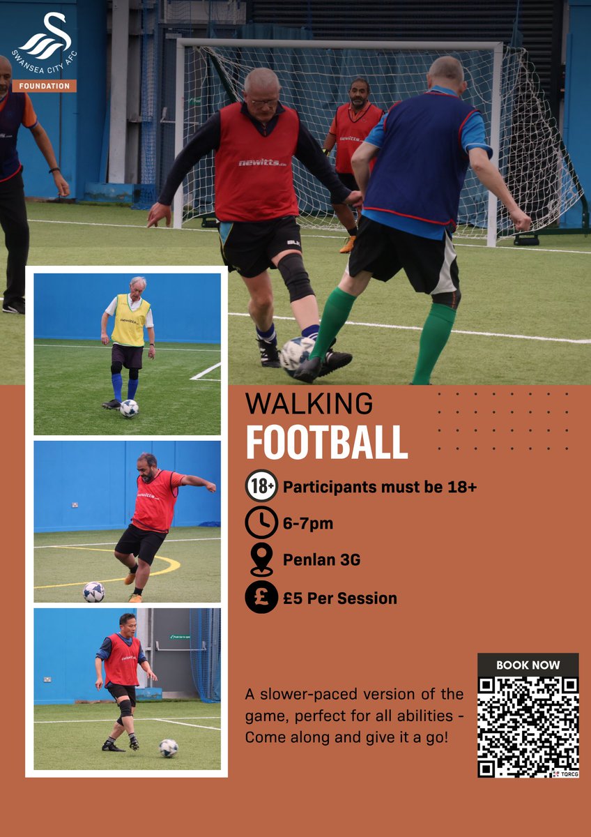 SwansFdn's tweet photo. ⚽ Swans Foundation Walking Football ⚽

Come along to our Walking Football sessions every Tuesday night at Penlan 3G! 🙌

Sign up here 👇

https://t.co/sIw8qV6XZH https://t.co/ejbc6KbkI0