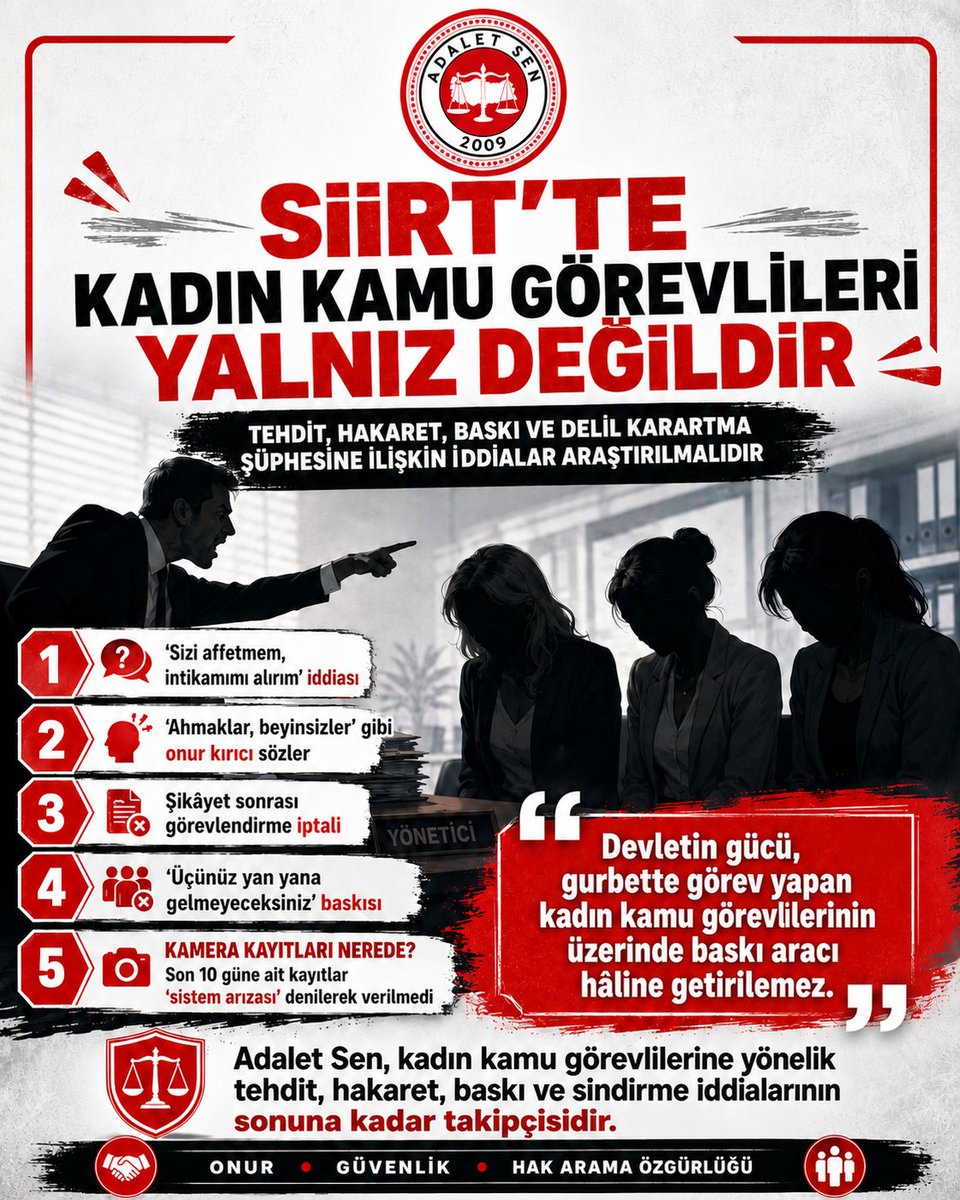 Adalet Sen Genclik Spor ve Yurt Çalışanları Şubesi tweet media