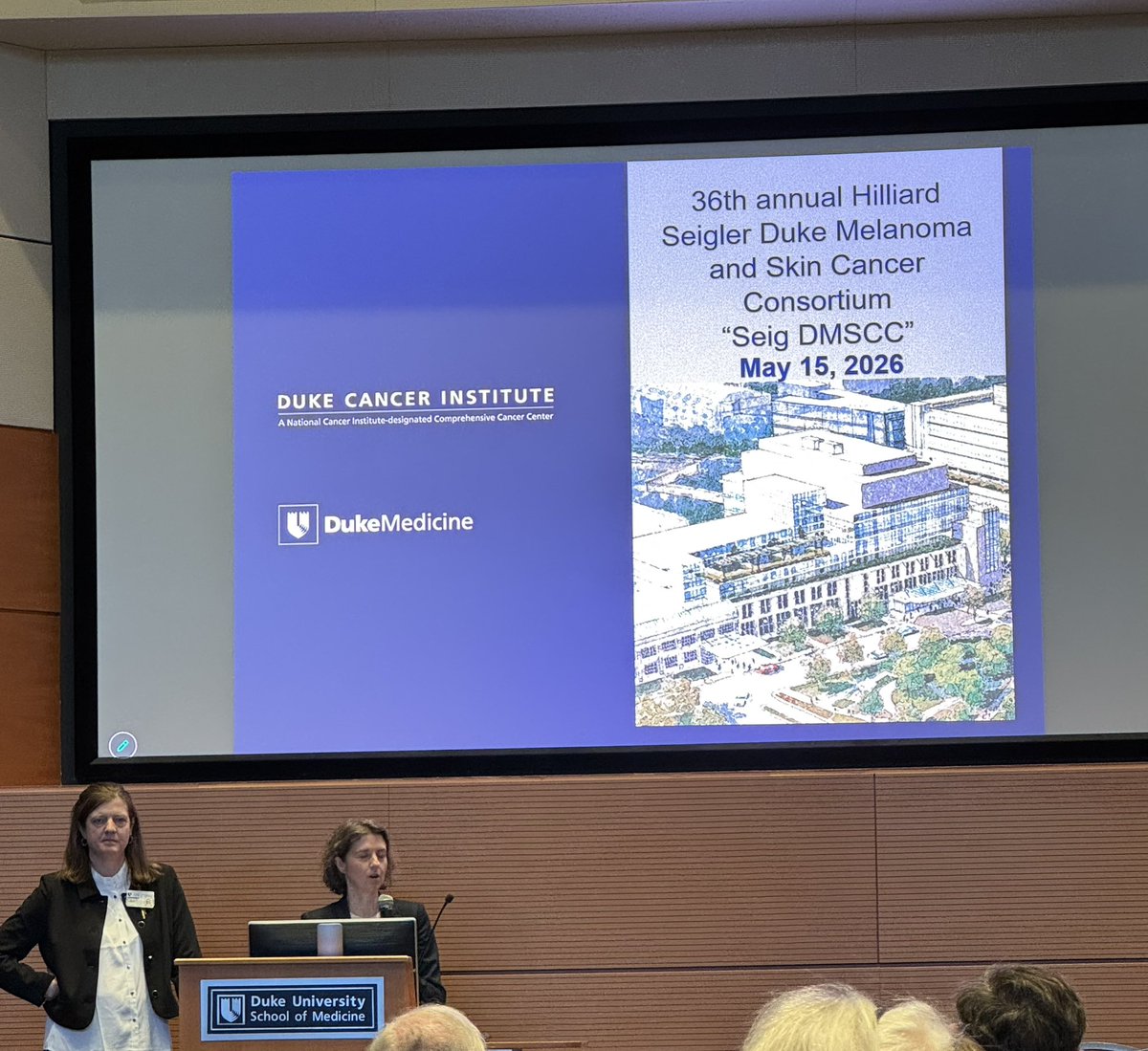 michael_lidsky's tweet photo. Amazing turnout for the 36th Hilliard Seigler Duke Melanoma and Skin Cancer Consortium! Congrats Georgia Beasley and April Salama for putting together an outstanding program! @DukeSurgOnc @DukeCancer @DukeSurgery https://t.co/vufmvxQoQr