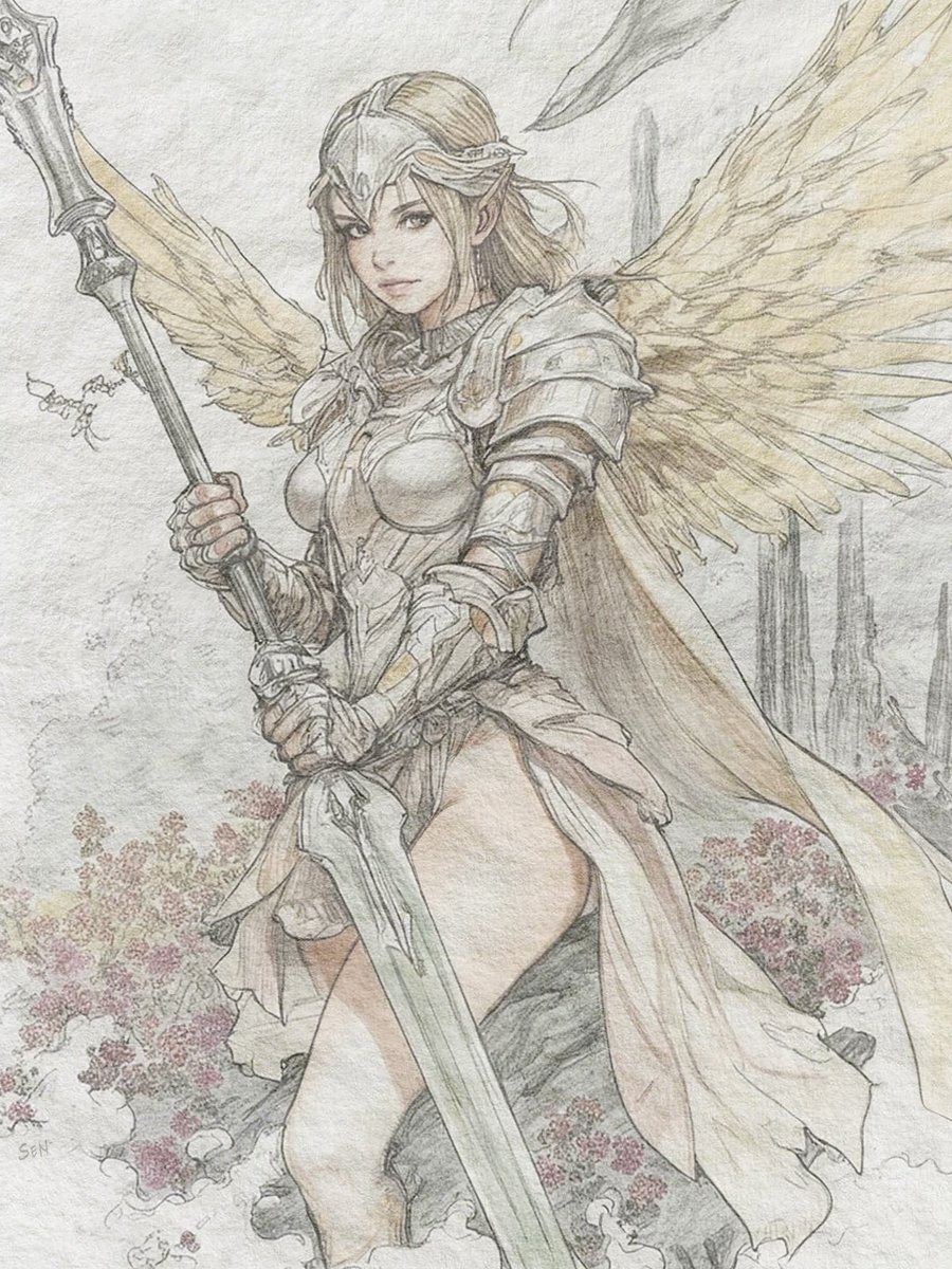 SEN_yurine_art's tweet photo. 神槍姫ソラリス https://t.co/f83RFRS3J5