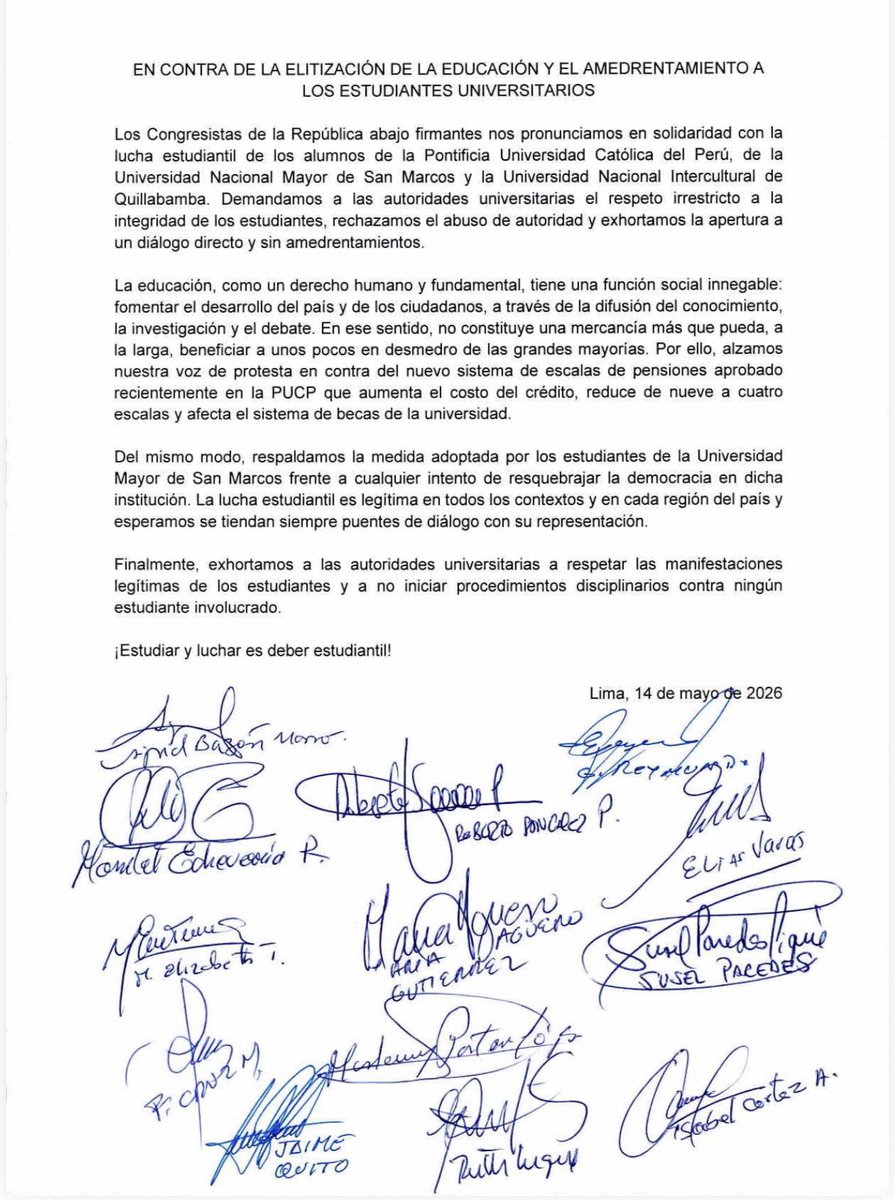 Roberto Sánchez Palomino tweet media