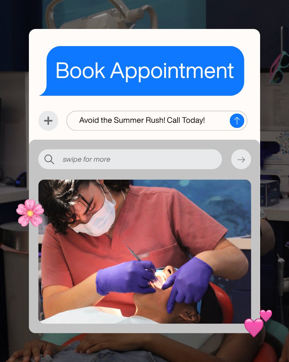 PediatricMiller's tweet photo. ☀️ Summer is our busiest season — don’t wait to book your child’s dental appointment!
Between camps, vacations, and back-to-school prep, schedules fill up FAST.
Give us a call today to reserve your spot and keep those smiles healthy all summer long 😄🦷 https://t.co/4mcE11nQmW