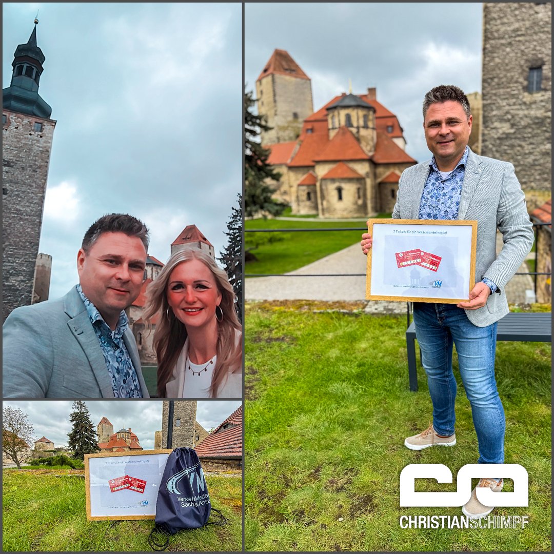 ChSchimpf's tweet photo. Was für eine Kulisse für eine Ticketübergabe! Ich durfte auf der 𝗕𝘂𝗿𝗴 𝗤𝘂𝗲𝗿𝗳𝘂𝗿𝘁 den Gewinn von 2 Freikarten für die #Wildcats vom SV UNION Halle-Neustadt e. V. entgegennehmen.

Burg qgroßes DANKESCHÖN an das VM VerkehrsMedien Sachsen-Anhalt-Team für diese tolle Aktion. https://t.co/EBbInIkonA