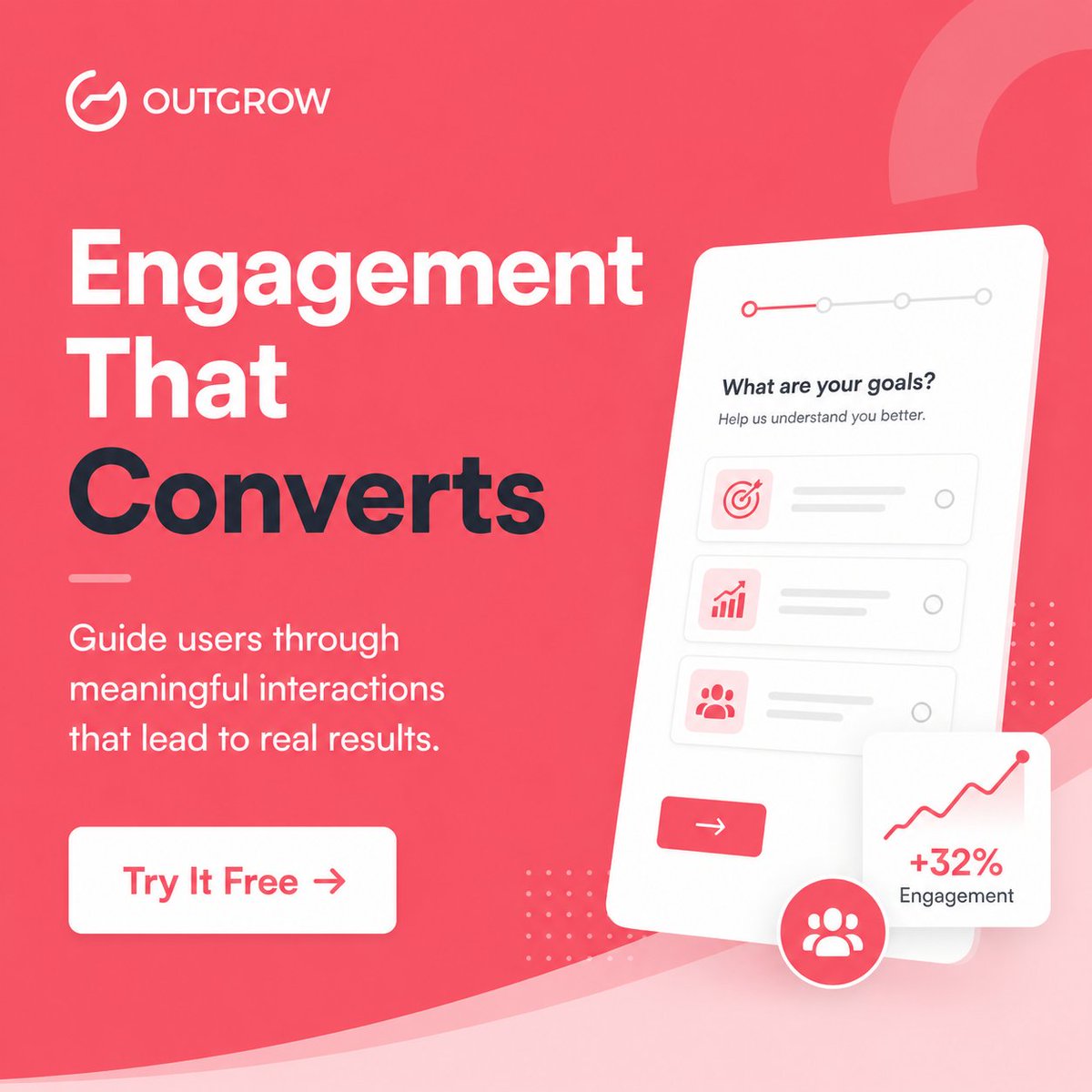 OutgrowCo's tweet photo. Engagement That Actually Delivers.
Turn interactions into outcomes. Guide users through experiences that don’t just engage, but convert.
🚀 Try It Free! Link in comments.
#Outgrow #EngagementMarketing #LeadGeneration #InteractiveContent #ConversionDriven #MarketingTools https://t.co/cWm78FCnSS