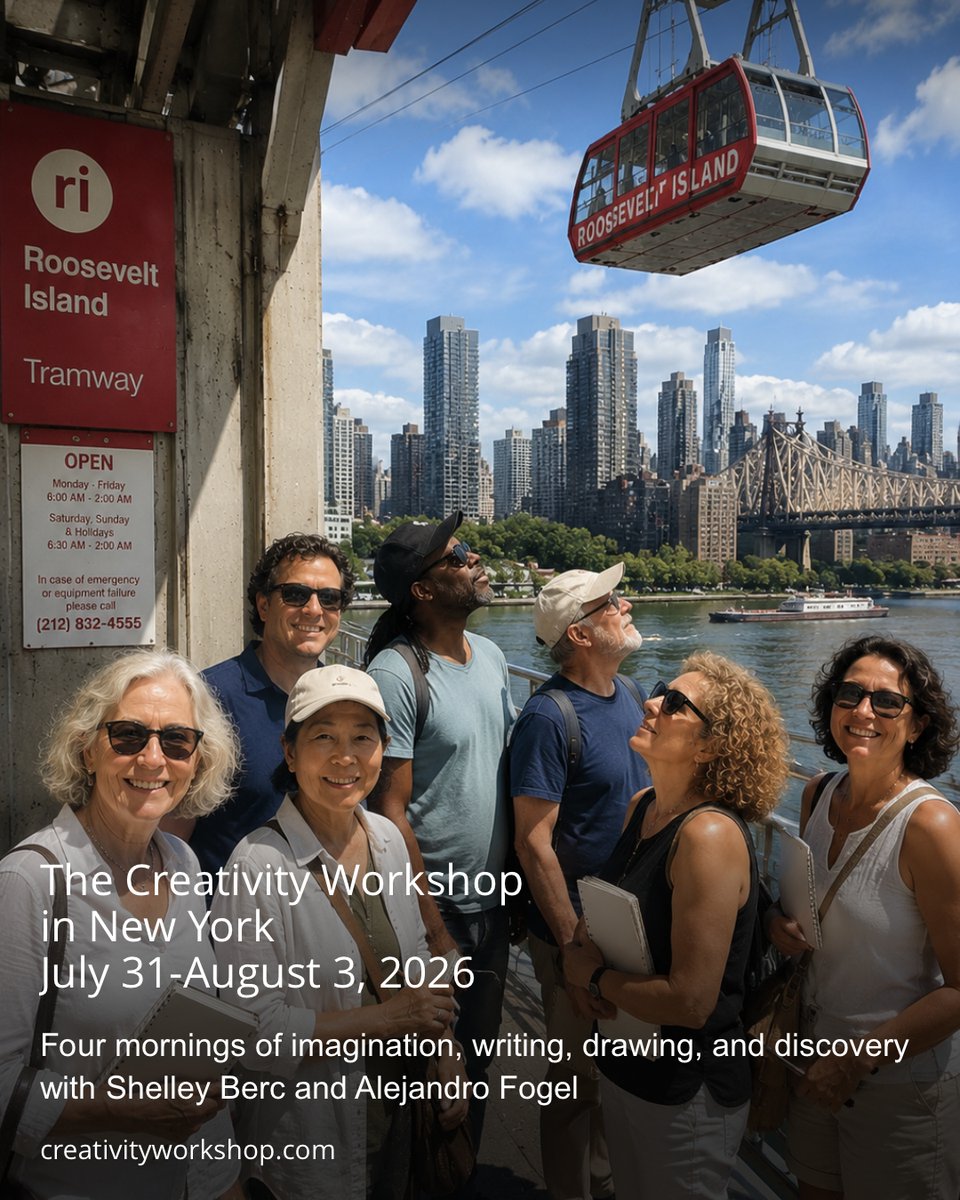 CreativityTweet's tweet photo. Join us in New York for four mornings of imagination, writing, drawing, and discovery. The city becomes part of the process as we look, reflect, create, and open ourselves to new ways of seeing. July 31–August 3, 2026. https://t.co/alr7GTXFro https://t.co/529vJApu3p