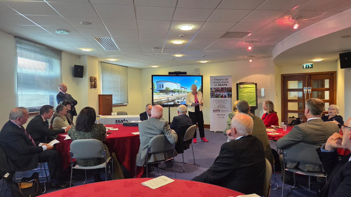 niveteranscomm's tweet photo. Earlier today the Veterans Commissioner, David Johnstone, had the pleasure of attending the SSAFA NI Annual General Meeting in Lisburn.

The guest speaker was the @SSAFA National Vice Chair, Lady Walmsley. 
#SSAFA https://t.co/cKDfINyKKj