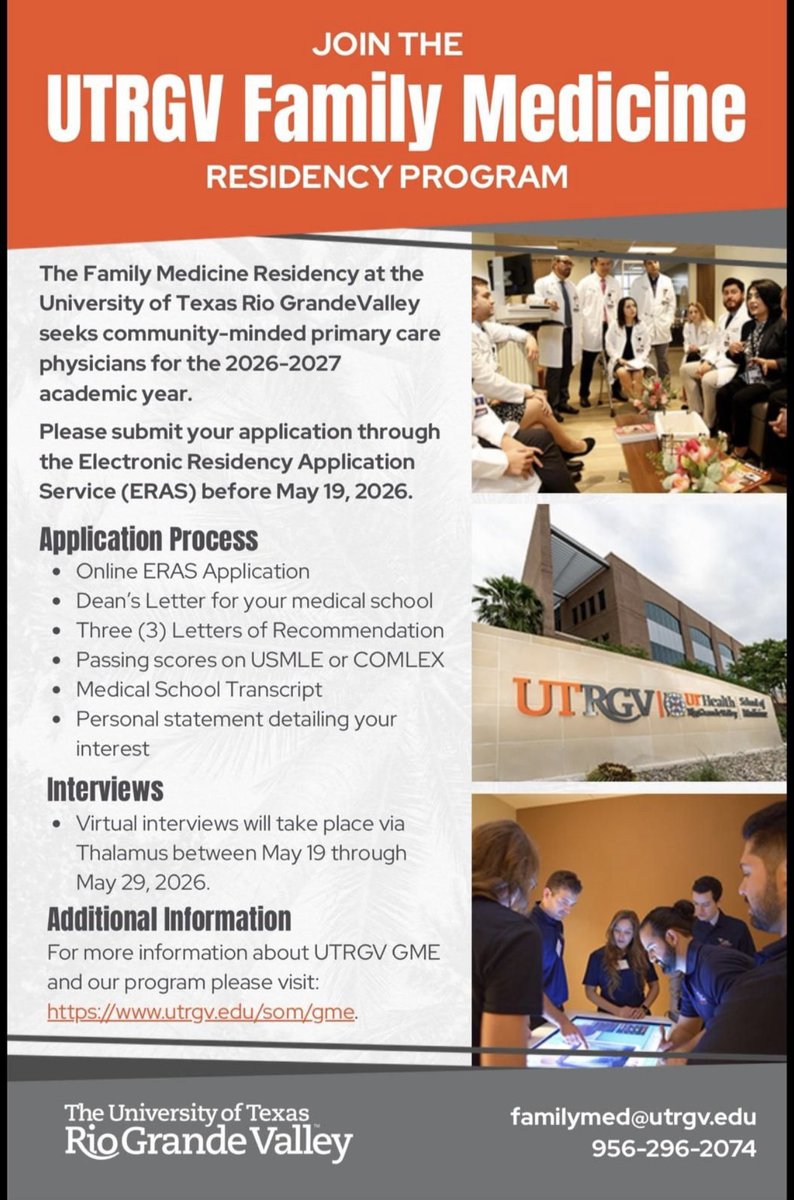 TheChiMD's tweet photo. 🚨Family Medicine Residency Position- Texas! July 2026 Start Date. #medx #scramble2026 #medtwitter #soap2026 #internalmedicine #familymedicine #ecfmg #ms4 #usmle #match2026 #unmatchedmd https://t.co/OM49z7riN7