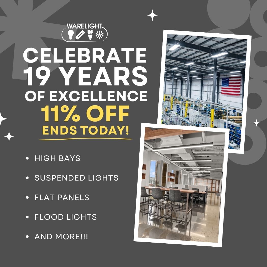 warelightcom's tweet photo. 11% off the lighting your projects count on ends today. Shop high bays, troffers, suspended fixtures, outdoor lighting, and more while the savings are still live. Link below.

https://t.co/hWKouBOrIN https://t.co/JWjEhkOg3G