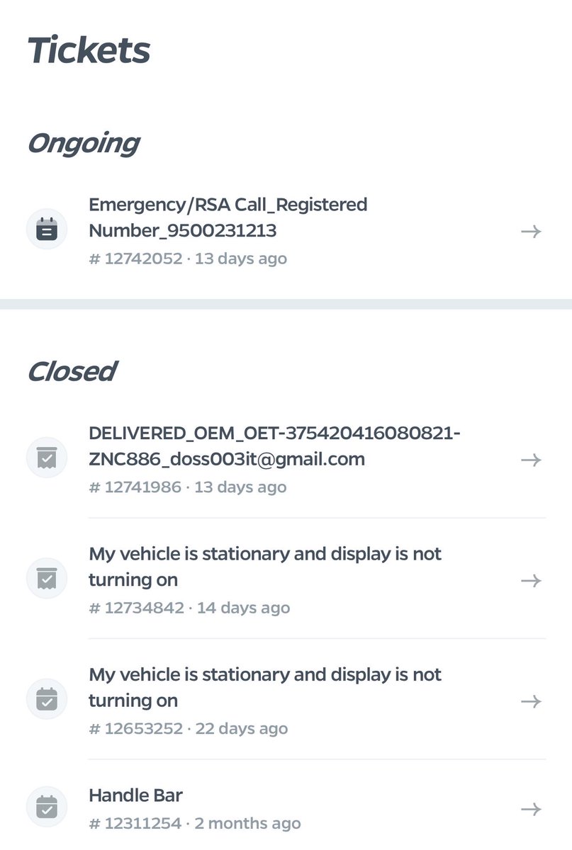kalidoss_i's tweet photo. @OlaElectric Totall very worst service support due to emergency 🚨 VECHILE has been struck in unknown home and emergency RSA HAS BEEN RAISED no action has been taken since 24th APR none of the ticket has addressed so far @bhash @TimesNow https://t.co/Xh1QJBqRDa
