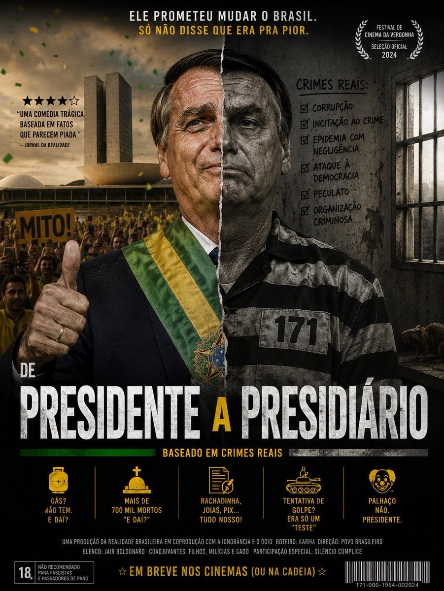 CelloMarques1's tweet photo. 🚨 URGENTE 🚨 
Vazou a capa do filme de 134 milhões de reais do Bolsonaro https://t.co/n6vWmL6sx0