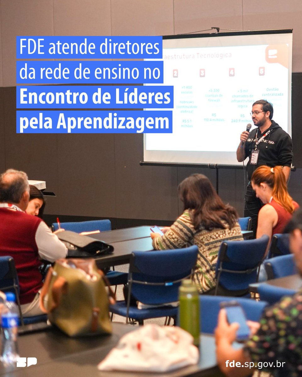 fde_sp's tweet photo. Cerca de 700 diretores compareceram às salas de atendimento da FDE no Encontro de Líderes pela Aprendizagem. As equipes de obras e tecnologia da informação apresentaram resultados, esclareceram dúvidas dos gestores e compartilharam orientações de processos e programas da Fundação https://t.co/6kmIuhx2vO