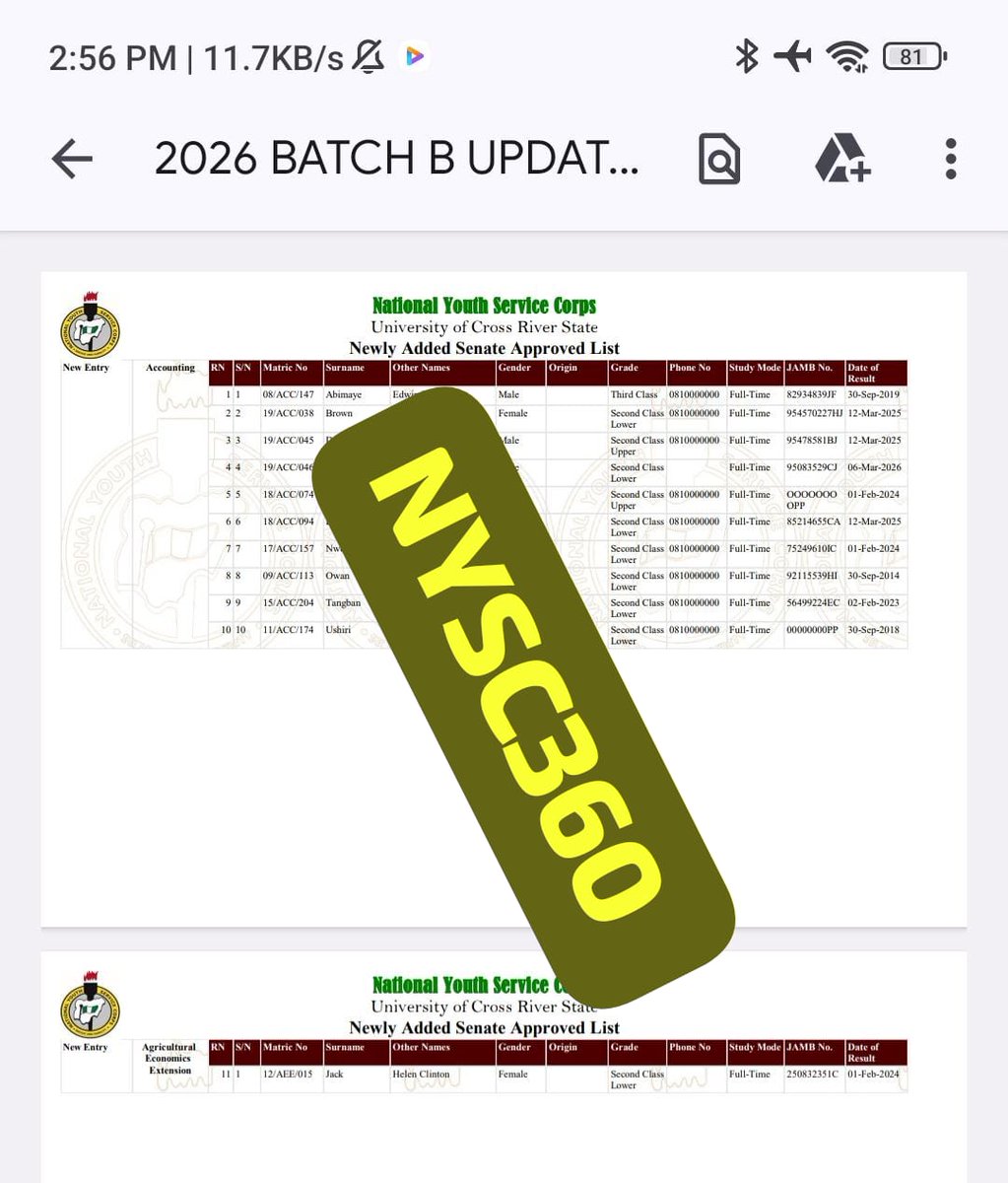 NYSC360 tweet media
