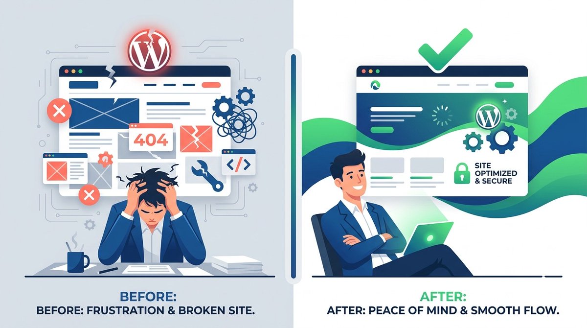 wprelieve's tweet photo. Website broken at 2 AM? 

Freelance developers charge high hourly rates while your business loses customers. 

WordPress assistance subscriptions offer unlimited fixes, fast turnaround, and predictable monthly pricing without the hassle.

https://t.co/uzXWN94NUW https://t.co/xx2fW3JtA3