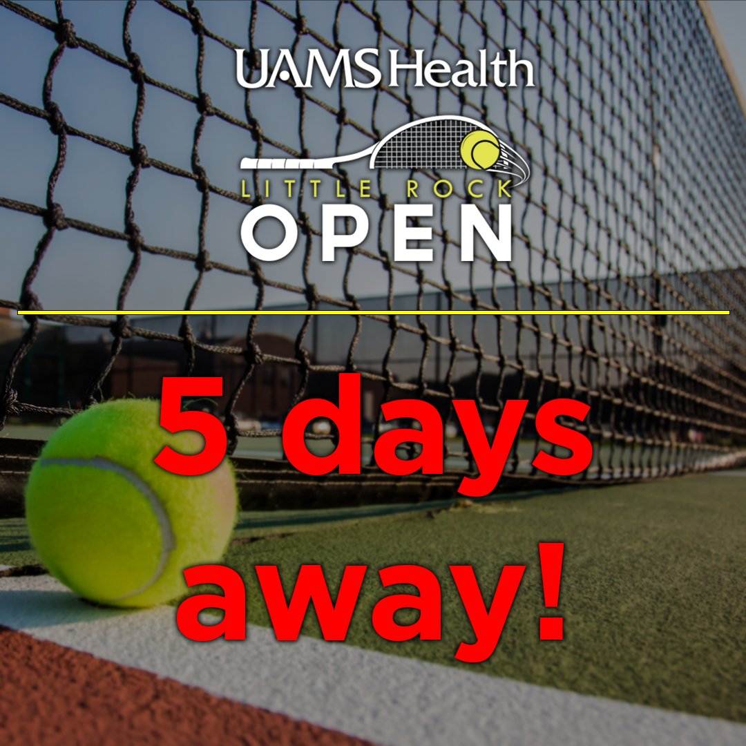 littlerockopen's tweet photo. Including today there's 5 days until tournament time! Let's do this! https://t.co/6mFMPMhOm5