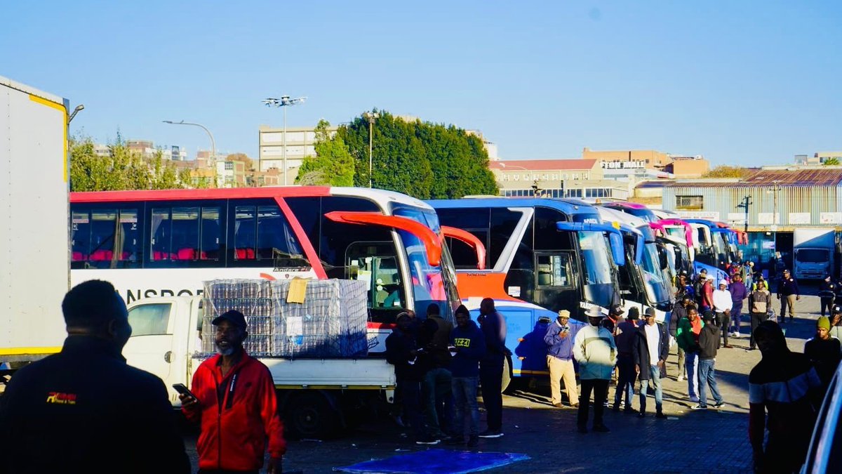 GPDRT_'s tweet photo. #TacklingG13 MEC Diale-Tlabela leads crackdown on illegal cross boarder and long-distance bus operations.

The operation targeted transport nodes to enforce regulatory compliance and tackle illegal operations within the long-distance passenger transport sector.

#RoadSafety #AgaLeRona #GrowingGautengTogether