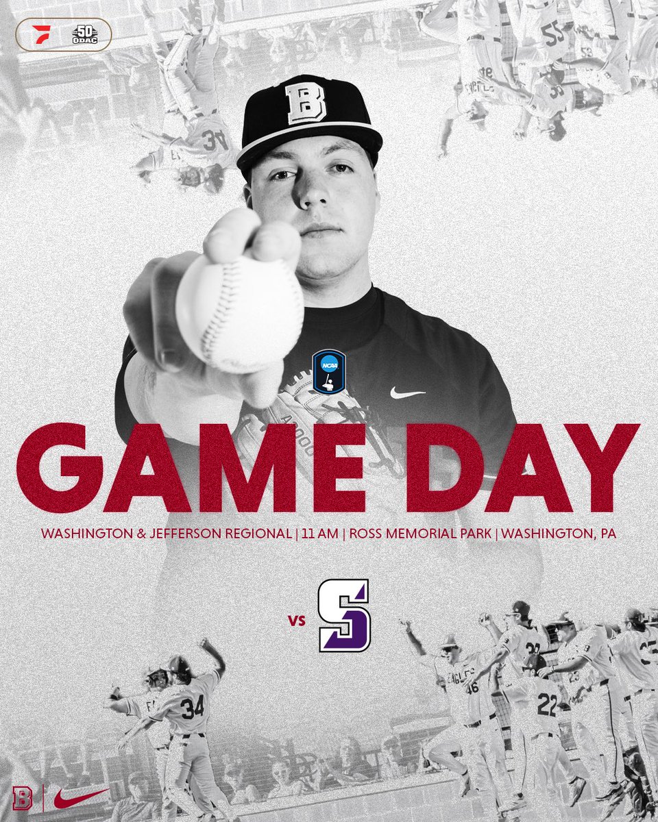 BCAthletics's tweet photo. NCAA Regionals On Tap🔥⚾️
@BwaterBaseball 

🆚Scranton
⌚️11 AM
📍Washington, Pa.
🏟️Ross Memorial Park
📈 https://t.co/8O0dqgGXYn
📺 https://t.co/Oao5D77rwA
🎟️ https://t.co/Jw3oprK70y

#BleedCrimson #GoForGold https://t.co/2TNPJKMY6i