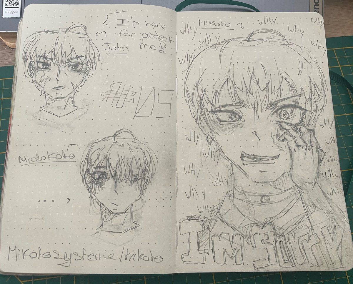 2h0y4's tweet photo. Wip #m_09 #mikotosys #trikoto #milgram #John #midokoto https://t.co/i2qG14Xrfy