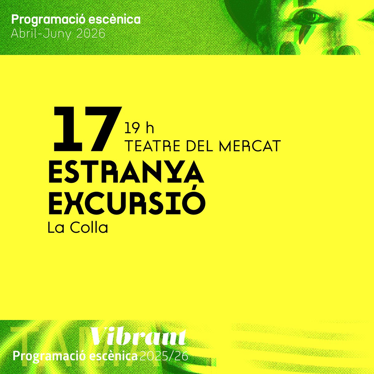TAMALDAIA's tweet photo. 🎭🚌  Estranya excursió

La Colla arriba al Teatre del Mercat amb una proposta plena d'humor, joc i mirada crítica.

📅 Diumenge, 17 de maig · 🕖 19 h

👉 Una excursió ben diferent.

#TAMAvibrant @Ajuntaldaia https://t.co/bmnph3FudM