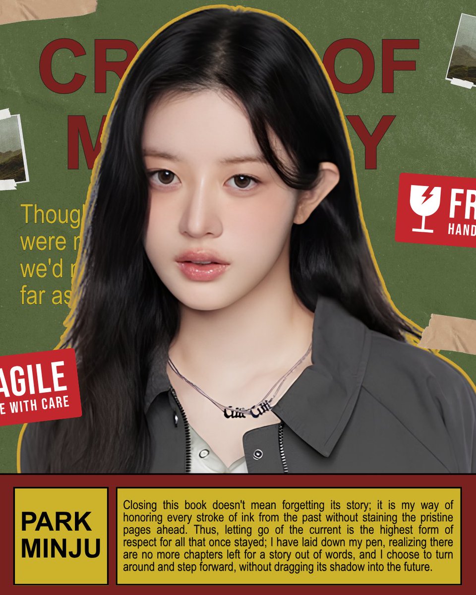 amaia__a's tweet photo. ㅤ
To let go is the only way to honor the echoes of what we were, without haunting the days yet to come. I, Park Minju, have finally made peace with this hollow space; I have ceased my attempts to lengthen a story that has already reached its final page.
ㅤ https://t.co/whImEtS0Uv