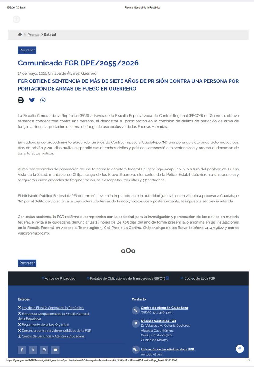 Coordinación para la Construcción de Paz Guerrero tweet media