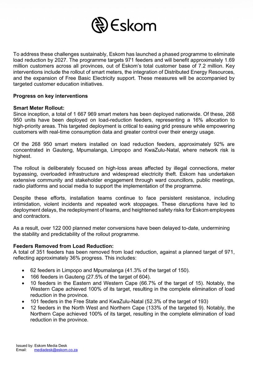 Eskom Hld SOC Ltd tweet media