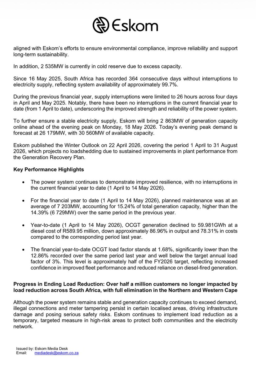Eskom Hld SOC Ltd tweet media