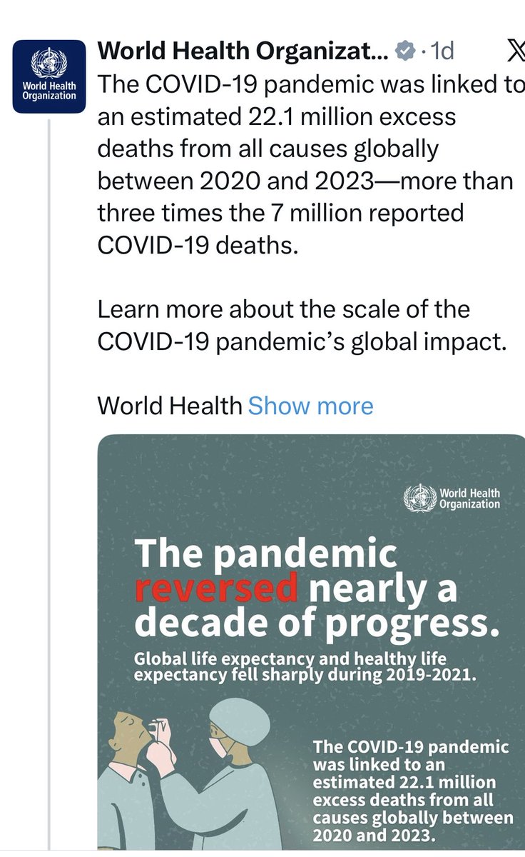 Pinktelegirl's tweet photo. @LarryGreer20 @DrTrozzi @denisrancourt Even the WHO had to admit this. https://t.co/lLI8YXzEeQ