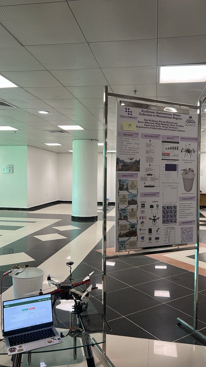 lrq_qr's tweet photo. الحمد لله تم ترشيح مشروع تخرجنا “EcoDrone” للمركز الأول على مستوى كلية علوم الحاسب 🏆☝🏻
فخورة جدًا بكل لحظة تعب وشغل وصلتنا لهالإنجاز
كل الشكر للسوبرفايزر Amani Ibrahim على دعمها وتوجيهها طوال الرحلة
وللفريق الرهيب:
@7ileli 
@eiluyy 
@qp9bd 
رحلة نفتخر بها✨
@kkueduksa @CCS_KKU https://t.co/NHHgfG6y14