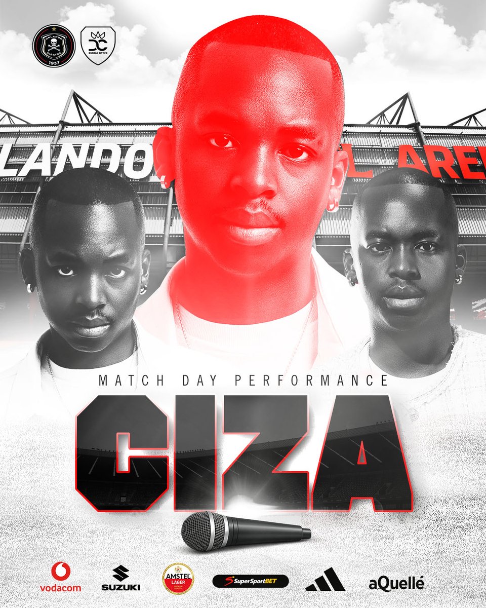 orlandopirates's tweet photo. πππππ πππ ππππππππππ
π 16 May 2026
βΉοΈ Gates Open at 11:00
β«βͺπ΄β
#OrlandoPirates
#OnceAlways https://t.co/MlAe3pYM15