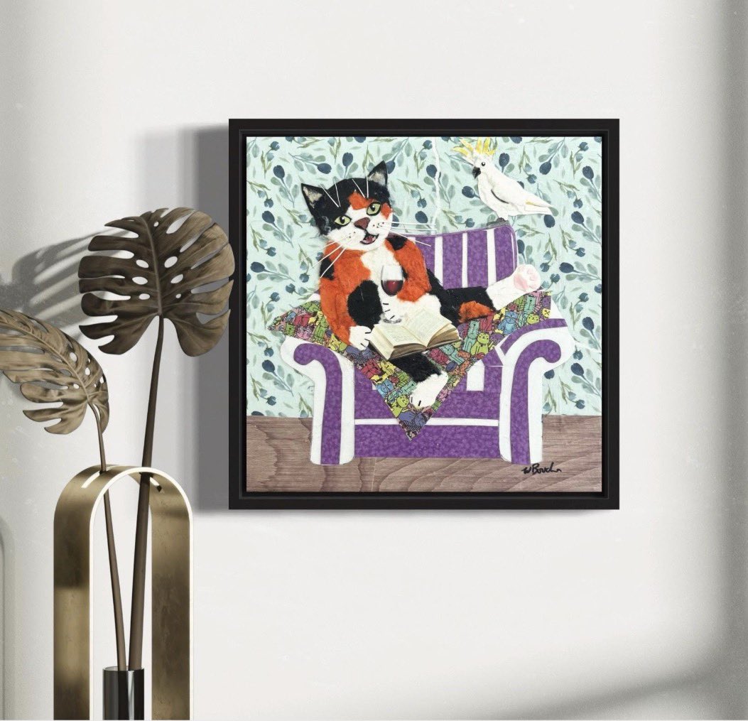 AdventurePants5's tweet photo. 🐱📖 The Bookclub is a 12x12” framed paper collage featuring a very opinionated calico, a suspicious cockatoo, and a reading situation that is clearly getting out of hand. #PaperCollage #CatArt #MixedMedia #WallArt #OriginalArt
https://t.co/PyEewqKMK3 https://t.co/SFhmyJ0ADp